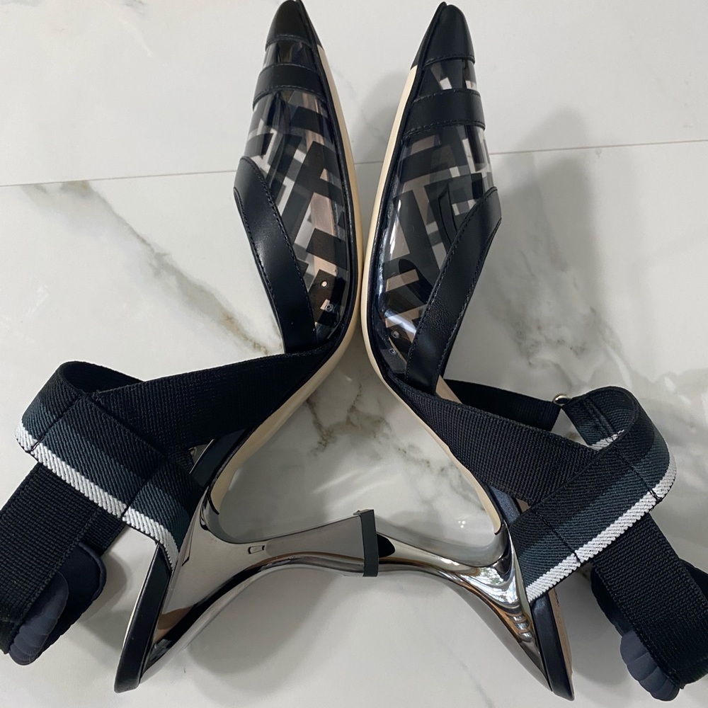 Fendi Colibrì FF motif slingback pumps - Picture 2 of 9